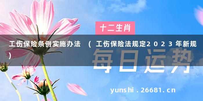 工伤保险条例实施办法 (工伤保险法规定2023年新规)